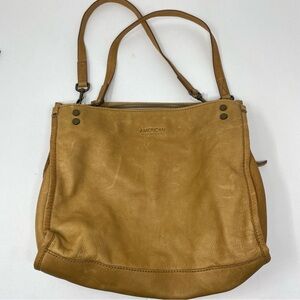 American Leather Co. Lenox Triple Entry Satchel Cafe Latte